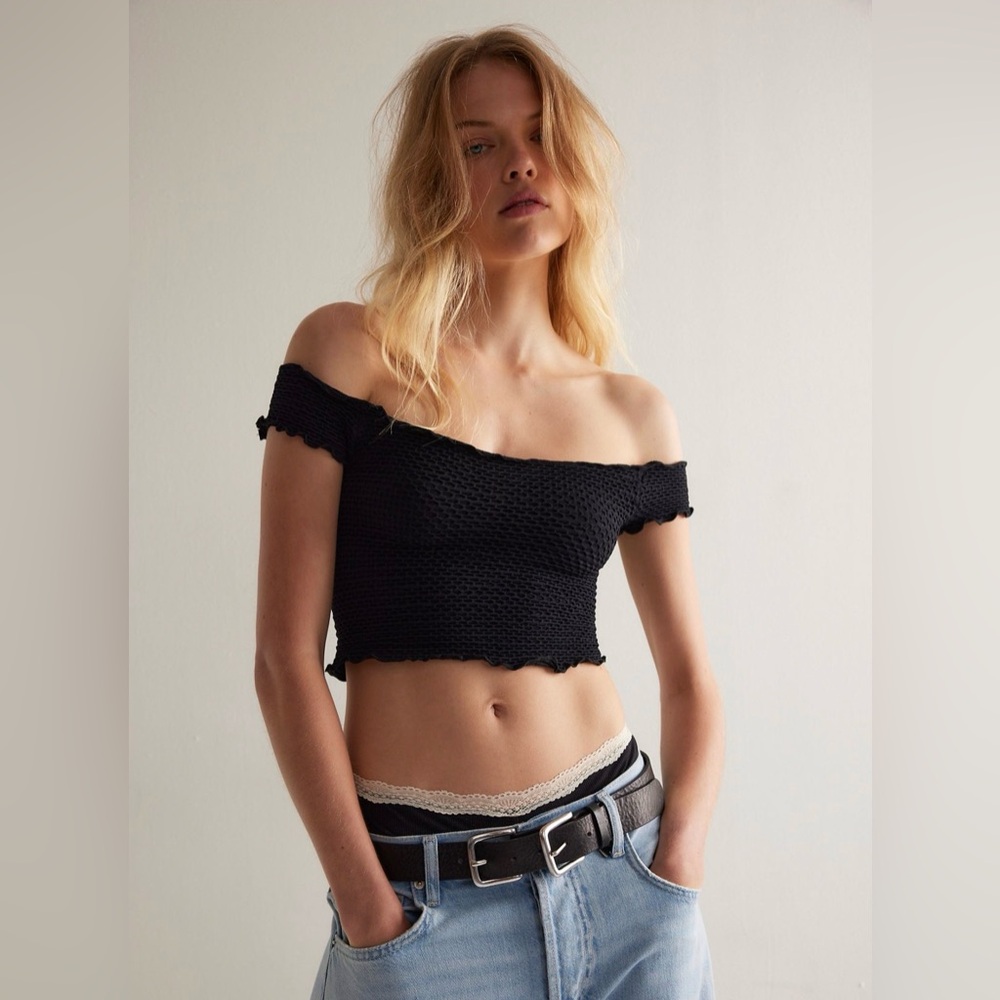 Free People Textured Seamless Crop Top XS/S